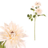 Jiřina - umělá řezaná, 3 květy, barva krémová