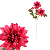 Jiřina - umělá řezaná, 3 květy, barva růžová