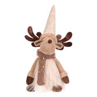 Sob - látková figurka, sedící, béžovo-hnědá