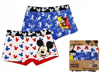 Chlapecké boxerky MICKEY 2pack bio bavlna, modrobílá, velikost: 104/110