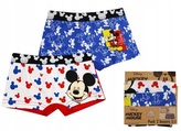 Chlapecké boxerky MICKEY 2pack bio bavlna, modrobílá, velikost: 92/98