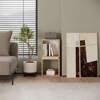 Nízká knihovna Houseland Lofty 2 dub safírový/bílá