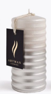 Świeca KLER Walec średni 7xh14cm szampan parafinowa