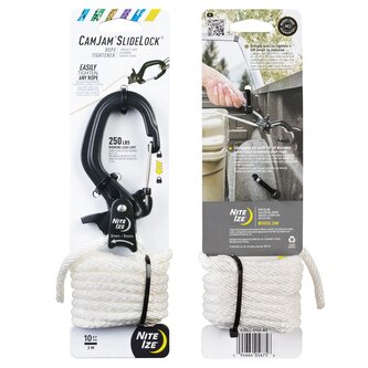 Upínací karabina Nite Ize CamJam™ SlideLock® Rope Tightener L