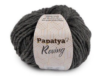 Pletací příze Papatya Roving 100 g - 1 ks - 5 (19) šedá tmavá