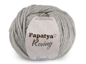 Pletací příze Papatya Roving 100 g - 1 ks - 4 (13) šedá světlá