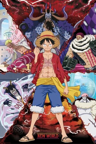 Plakát, Obraz - One Piece - Luffy vs New World, 61 × 91.5 cm
