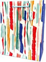 Torebka ozdobna matowa 18x23x10cm Paski