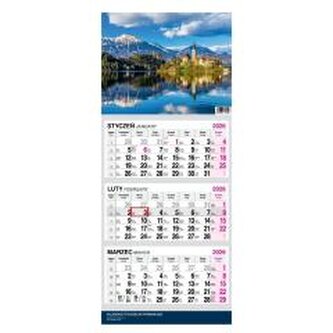 Kalendarz 2026 trójdzielny premium Krajobraz