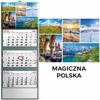 Kalendarz 2026 trójdzielny magiczna polska