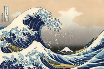 Plakát, Obraz - Katsushika Hokusai - The Great Wave off Kanagawa, 120 × 80 cm