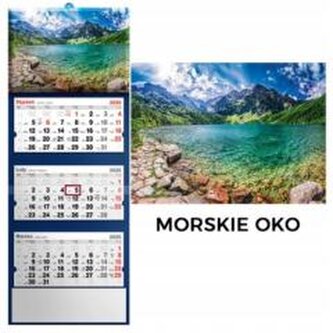 Kalendarz 2026 trójdzielny Morskie Oko