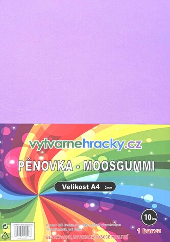 Pěnovka - světle fialová, 10 ks, A4 - cca 2 mm