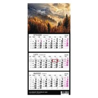 Kalendarz 2026 trójdzielny mały Góry