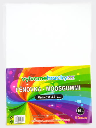 Pěnovka- bílá, 10 ks, A4 - cca 2 mm