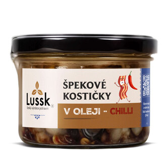 Špekové kostičky  v oleji chilli