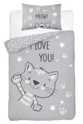 DETEXPOL Povlečení do postýlky Kočka I love you  Bavlna, 100/135, 40/60 cm