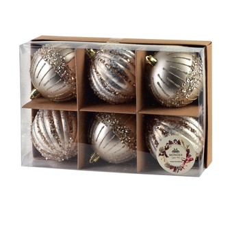 SANTA LILA Komplet 6 bombek