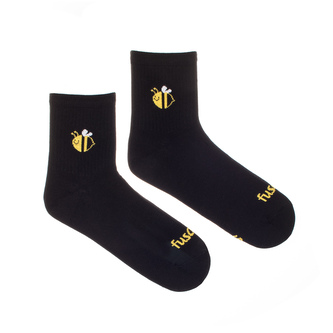 Tříčtvrteční ponožky Včela Černé S (35-38)