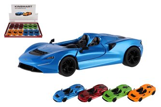 Auto Kinsmart McLaren Elva kov/plast 13cm na zpětné natažení 4 barvy 12ks v boxu