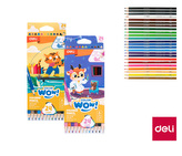 Pastelky trojhranné 24 barev WOW DELI EC138-24 mix