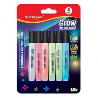 Klej brokatowy fluorescencyjny 10ml 6 kolorów