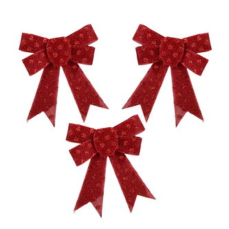 SANTA LILA Komplet 3 Kokardek 9,5x12cm