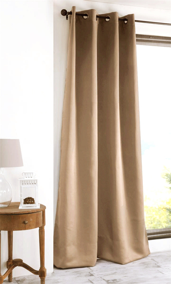 Zatemňovací závěs s kroužky "BLACKOUT" SIERRA 135x250 cm béžová (cena za 1 kus) MyBestHome