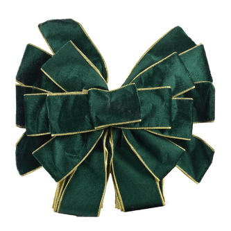 SANTA LILA Kokarda 32x130cm zielony velwet