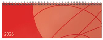 Tischkalender quer Professional Colourlux 2026 rot