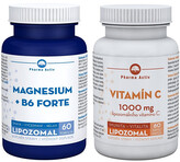 Pharma Activ Lipozomal Vitamín C 1000 mg 60 kapslí + Lipozomal Magnesium + B6 forte 60 tobolek