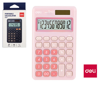 Kalkulačka kapesní DELI EM120 růžová