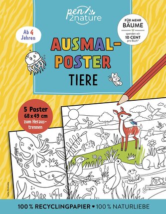 Ausmalposter Tiere