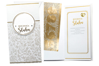 Karnet PM Rocznica ślubu naklejane cyfry PM-334
