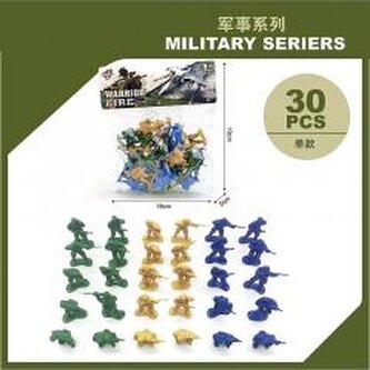 Zestaw 30 żołnierzyków PCV 19x18x5cm