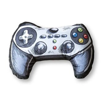 DETEXPOL Tvarovaný mikroplyšový polštářek Ovladač game Polyester, 39x30 cm