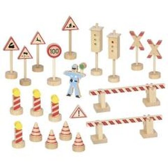 Zestaw znaków drogowych Policjant Ole