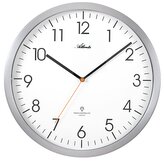 Designové nástěnné hodiny AT4382-4 stříbrné řízené signálem DCF