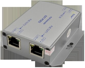 PoE extender s rozbočením na dvě IP kamery