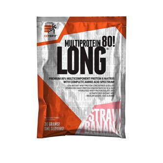 Extrifit Long 80 Multiprotein 30 g strawberry banana (jahoda-banán)