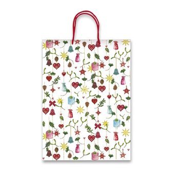 Dárková papírová taška Christmas Decorations - 300 x 120 x 400 mm