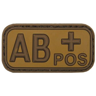 Gumová nášivka MFH krev AB POS - hnědá