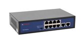 Osmiportový 10/100 Mbps PoE switch s 2x 10/100 Mbps uplinkem