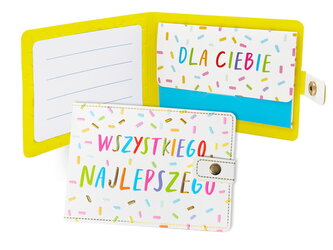 Portfelik tekturowy z kopertką "wszystkiego najlepszego" POR-006