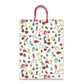 Dárková papírová taška Christmas Decorations - 205 x 115 x 260 mm