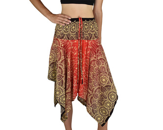 Sukně krátká TUNDE, ombré mandaly, červená, var. B