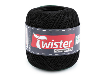 Bavlněná příze háčkovací Häkelgarn 100 g - 1 ks - 13 (090) černá