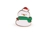Vánoční brož / odznak - 1 ks - 1 bílá sněhulák
