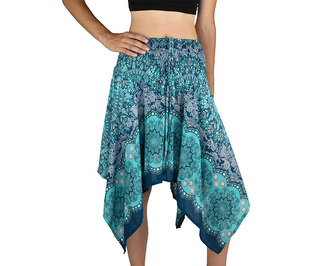 Sukně krátká TUNDE, vločky, tyrkysová, var. A