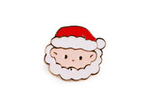 Vánoční brož / odznak - 1 ks - 2 bílá Santa
